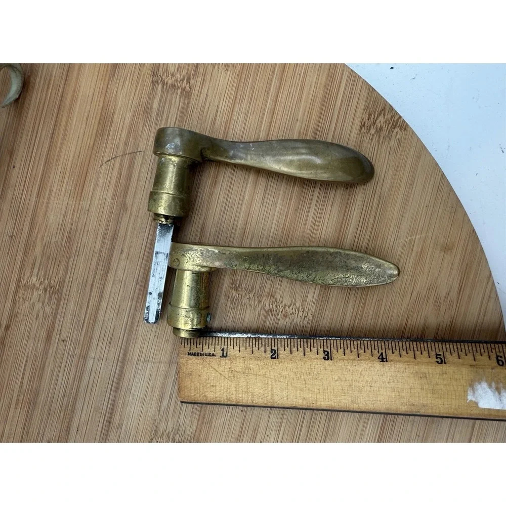 Vintage Brass levers with shaft and set screws